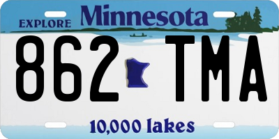 MN license plate 862TMA