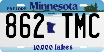 MN license plate 862TMC