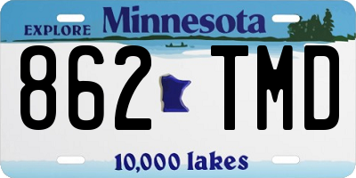 MN license plate 862TMD