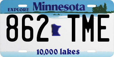 MN license plate 862TME
