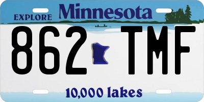 MN license plate 862TMF