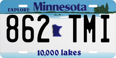 MN license plate 862TMI
