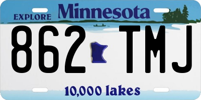 MN license plate 862TMJ