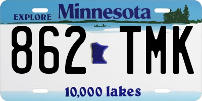 MN license plate 862TMK