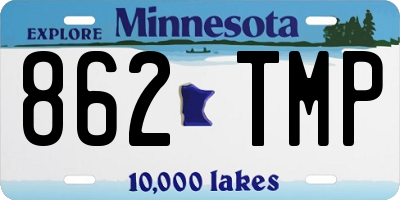 MN license plate 862TMP