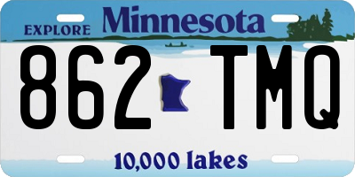 MN license plate 862TMQ