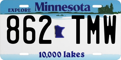 MN license plate 862TMW