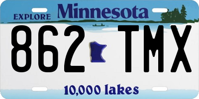 MN license plate 862TMX