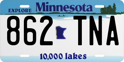 MN license plate 862TNA