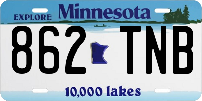 MN license plate 862TNB