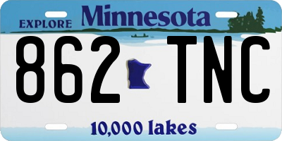 MN license plate 862TNC