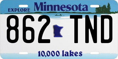 MN license plate 862TND