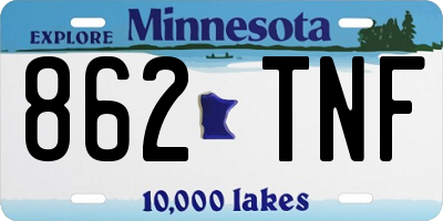 MN license plate 862TNF