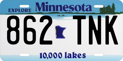MN license plate 862TNK