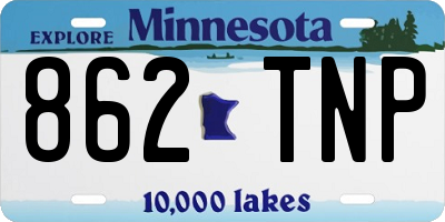 MN license plate 862TNP