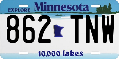 MN license plate 862TNW