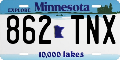 MN license plate 862TNX
