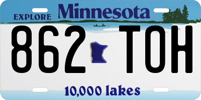 MN license plate 862TOH