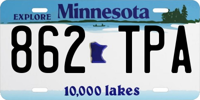 MN license plate 862TPA