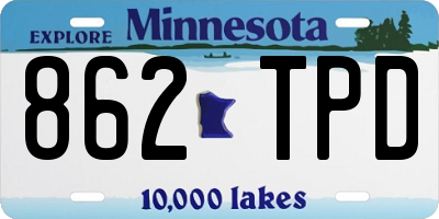 MN license plate 862TPD