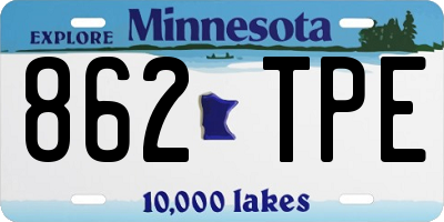 MN license plate 862TPE