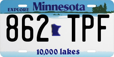 MN license plate 862TPF