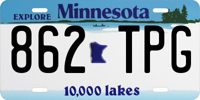 MN license plate 862TPG