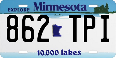 MN license plate 862TPI