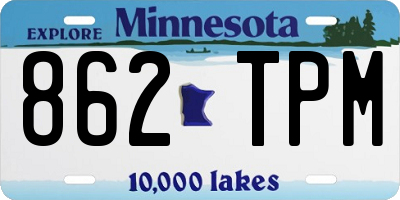 MN license plate 862TPM