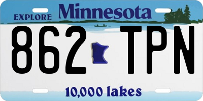 MN license plate 862TPN