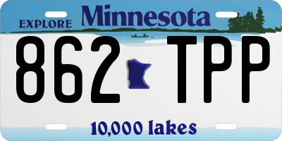 MN license plate 862TPP