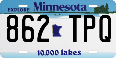 MN license plate 862TPQ