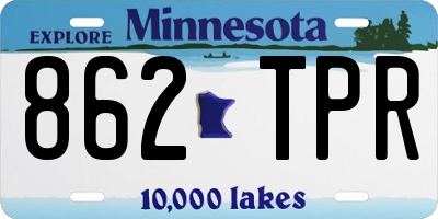 MN license plate 862TPR