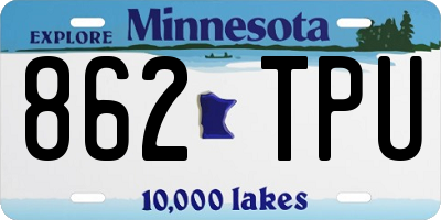 MN license plate 862TPU