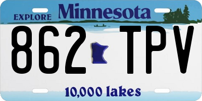MN license plate 862TPV