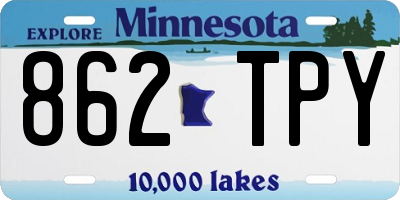 MN license plate 862TPY