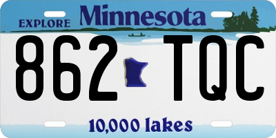 MN license plate 862TQC