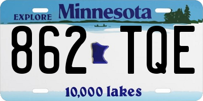 MN license plate 862TQE