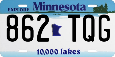 MN license plate 862TQG