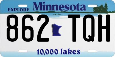 MN license plate 862TQH