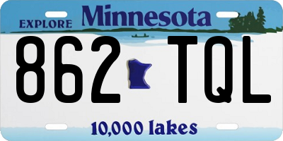 MN license plate 862TQL