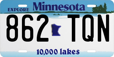 MN license plate 862TQN