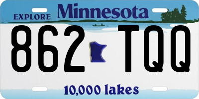 MN license plate 862TQQ