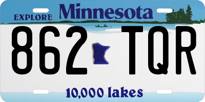 MN license plate 862TQR