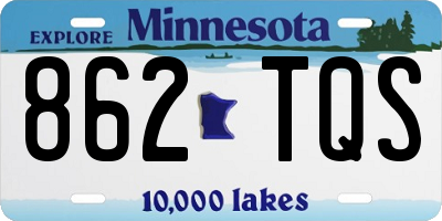 MN license plate 862TQS