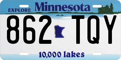 MN license plate 862TQY