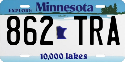 MN license plate 862TRA