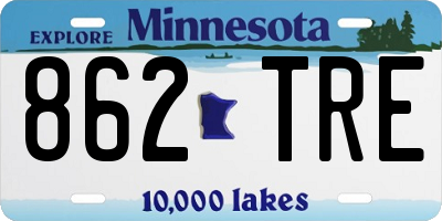 MN license plate 862TRE