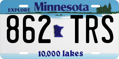 MN license plate 862TRS