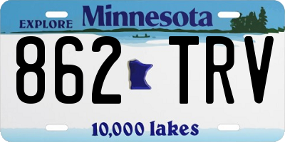 MN license plate 862TRV